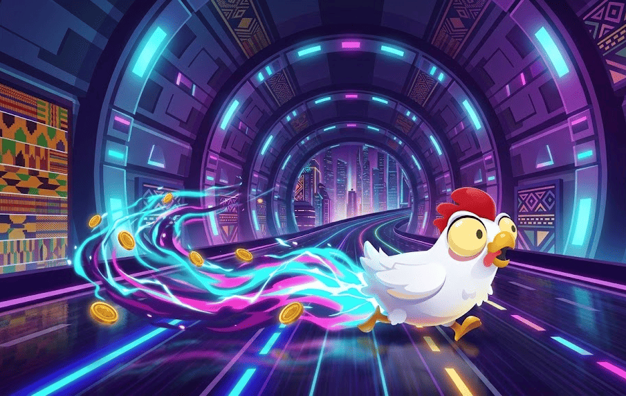 Chicken Road 2 main game screen with road path and stake controls